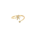 Load image into Gallery viewer, 14k Solid Gold Diamond Flower Ring