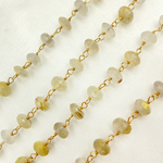 Load image into Gallery viewer, Golden Rutile Gold Plated 925 Sterling Silver Wire Chain. GRU1

