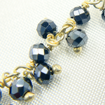 Load image into Gallery viewer, Coated Back Spinel Cluster Dangle Gold Plated Wire Chain. CBS3

