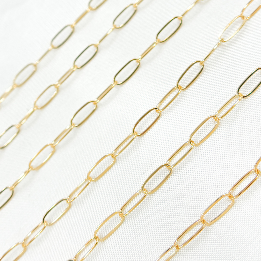 14k Gold Filled Flat Paperclip Chain. 2104FGF