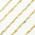 Load image into Gallery viewer, Shaded Amazonite Gold Plated Wire Chain. AMZ10
