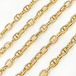 Load image into Gallery viewer, Gold Plated 925 Sterling Silver Gold Plated Textured Marina Chain. V55GP
