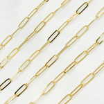 Load image into Gallery viewer, Gold Plated 925 Sterling Silver Flat Paperclip Chain. Y80FGP
