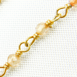 Load image into Gallery viewer, Coated Crystal Gold Plated Wire Chain. CR29
