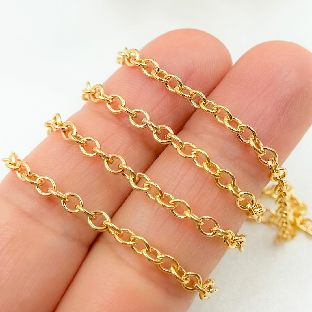 14k Gold Filled Smooth Cable Chain. 2511GF