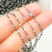 Coated Labradorite 925 Sterling Silver Wire Chain