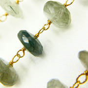 Gold Stone wire chain