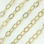 Load image into Gallery viewer, Gold Plated 925 Sterling Silver Hammered Round Link Chain. Y97GP
