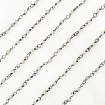 Load image into Gallery viewer, Coated Grey Moonstone Oxidized Wire Chain. CMS49
