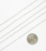 Load image into Gallery viewer, 925 Sterling Silver Cable Oval Link Chain. 1091SS
