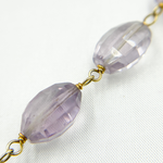 Load image into Gallery viewer, Pink Amethyst Gold Plated Wire Chain. AME19
