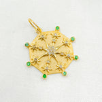 Load image into Gallery viewer, GDP662. 14k Solid Gold Diamond Circle Charm