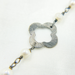Load image into Gallery viewer, Pearl with Marquis Shape Oxidized Wire Chain. PRL40
