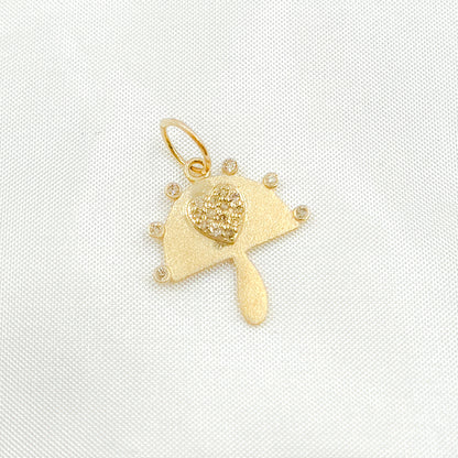 Shop Now 14k Solid Gold Diamond Mushroom Charm