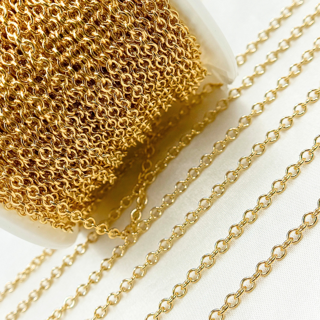 14k Gold Filled Smooth Cable Chain. 2511GF