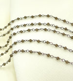 Load image into Gallery viewer, Smoky Quartz Wire Wrap Chain.  SMQ4
