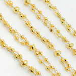 Load image into Gallery viewer, Golden Pyrite Gold Plated Double Wire Chain. PYR17
