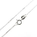 Load image into Gallery viewer, 14K Solid White Gold Cable Necklace. 025R01T5WG
