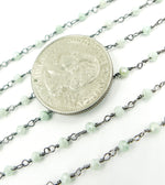 Load image into Gallery viewer, Aquamarine Coated Wire Wrap Chain. AQU14
