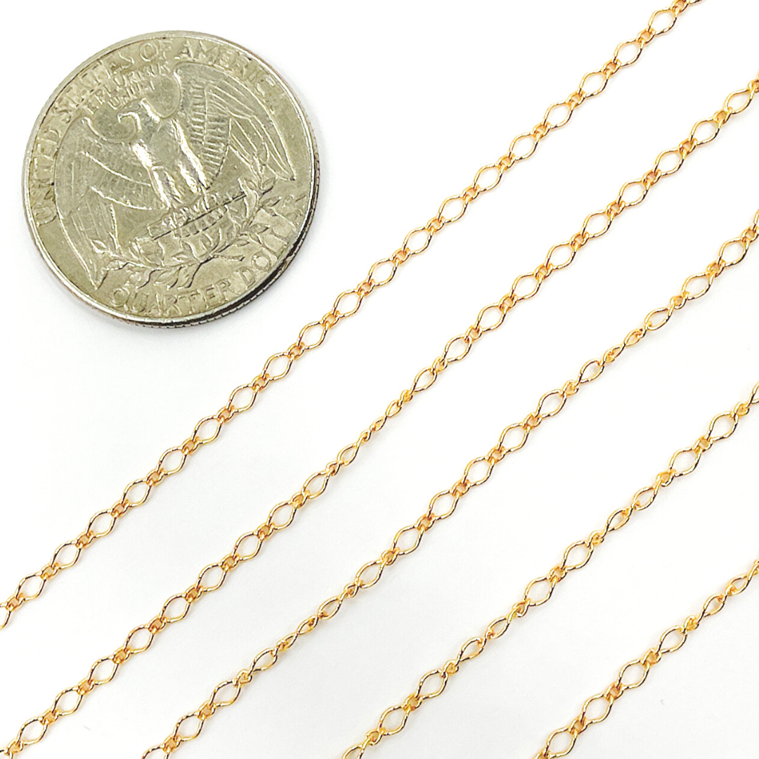 14K Gold Filled Twisted Cable Chain. 13MQGF