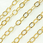 Load image into Gallery viewer, Gold Plated 925 Sterling Silver Hammered Round Link Chain. Y97GP
