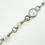 Load image into Gallery viewer, Coated Labradorite CZ Combination Oxidized Wire Chain. CLB29

