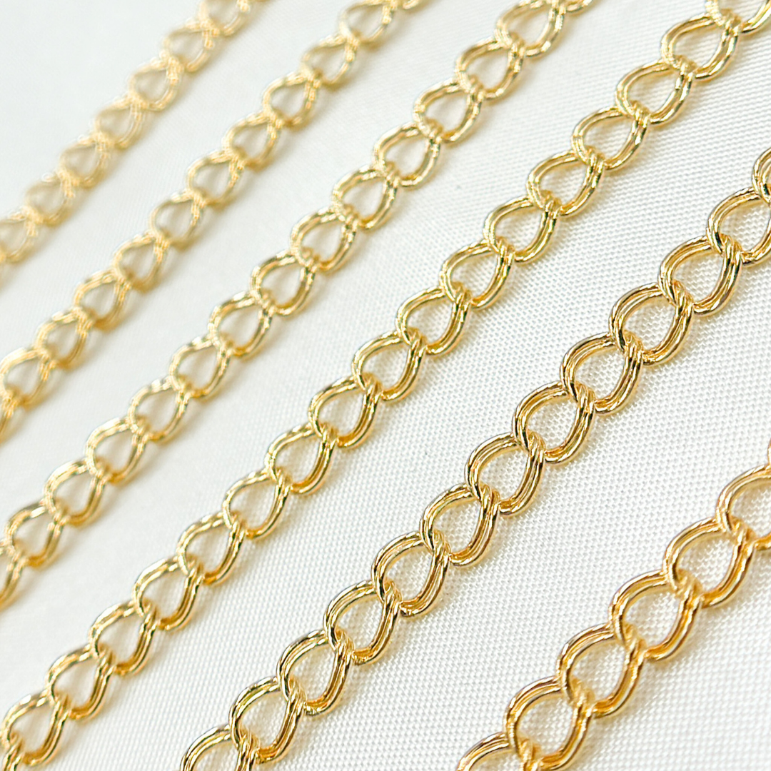 14k Gold Filled Double Curb Chain. 21PC