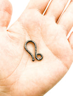Load image into Gallery viewer, Black Rhodium 925 Sterling Silver S-Hook 22x12mm
