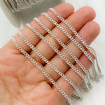 Load image into Gallery viewer, 925 Sterling Silver Curb Link Chain. X19SS
