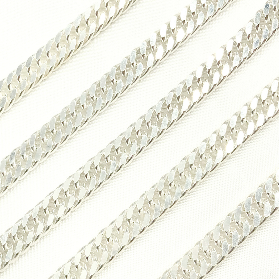 925 Sterling Silver Double Curb Chain. Y69SS