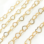 Load image into Gallery viewer, 14k Gold Filled Flat Heart Link Chain. 1408FGF
