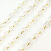 Rose Quartz Gold Plated Wire Chain.