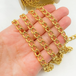 Load image into Gallery viewer, Gold Plated 925 Sterling Silver Textured Cable Chain. V57GP
