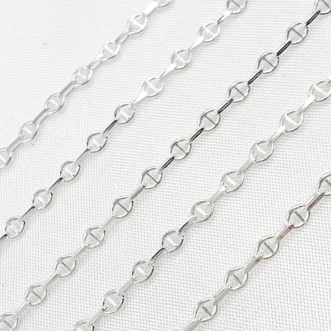 925 Sterling Silver Oval & Mariner Link Chain. Z111SS