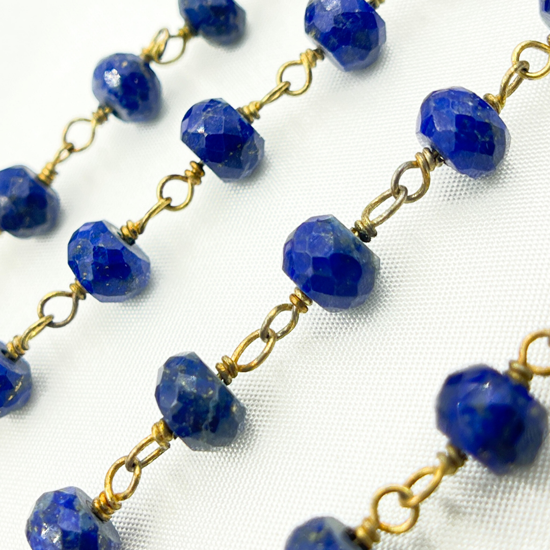 Lapis Lazuli Gold Plated Wire Chain. LAP1