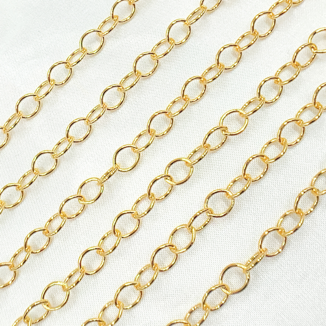 14k Gold Filled Smooth Oval Link Chain. 3105GF