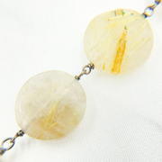 Golden Rutile Oxidized Wire Chain.