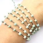 Load image into Gallery viewer, Amazonite Wire Wrap Chain. AMZ9
