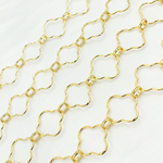 Load image into Gallery viewer, Gold Plated 925 Sterling Silver Clover Link Chain. V158GP
