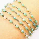 Load image into Gallery viewer, Coated Green Quartz Wire Chain. CQU22
