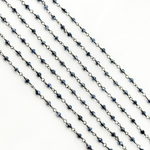 Load image into Gallery viewer, Coated Blue Silverite Oxidized Wire Chain. CBS5
