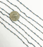 Load image into Gallery viewer, Coated Crystal Oxidized Wire Chain. CR13
