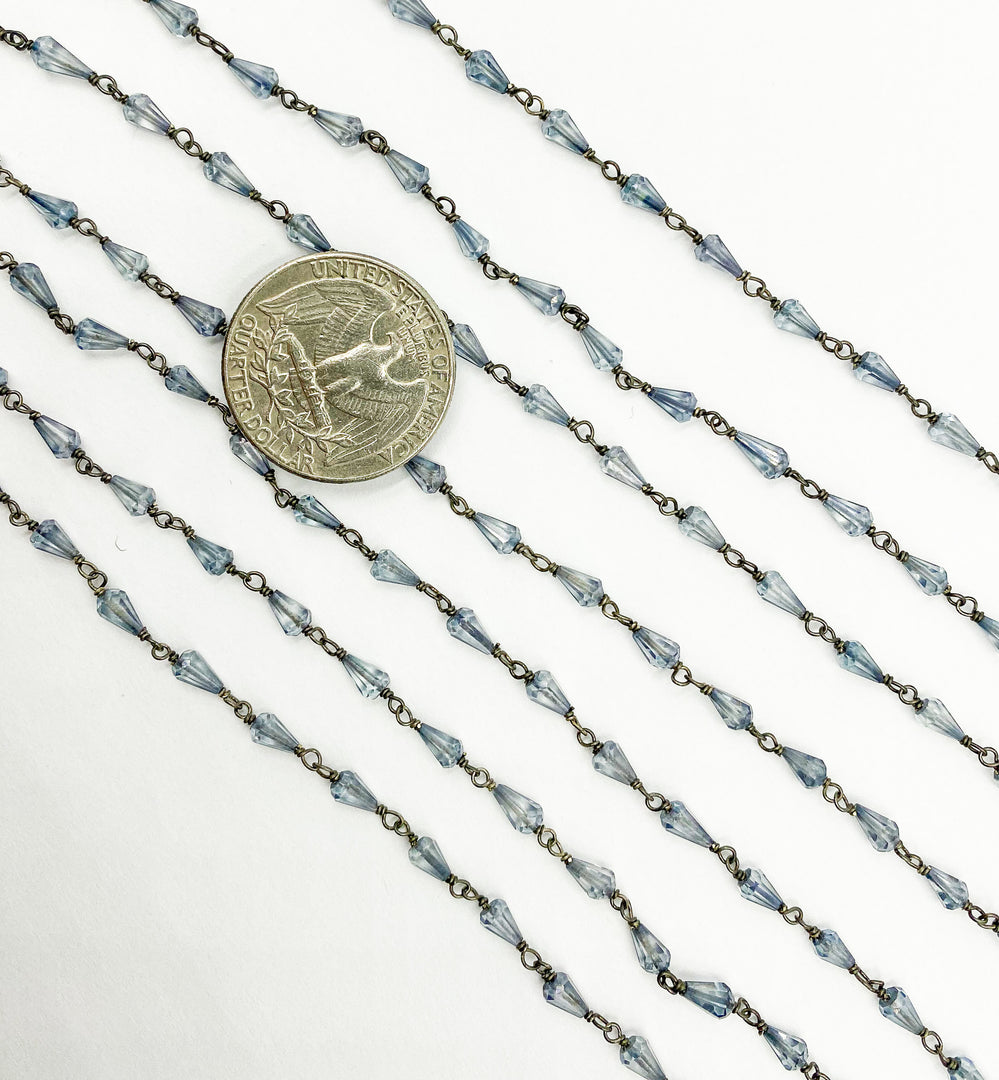 Coated Crystal Oxidized Wire Chain. CR13