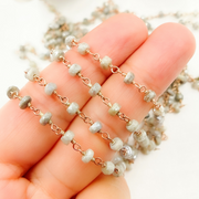 Silverite Rose Gold Plated Wire Chain.