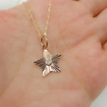 Load image into Gallery viewer, 14k Solid White and Rose Gold Diamond Star. KG268
