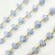 Blue Lace Agate  Wire Chain