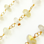 Load image into Gallery viewer, Golden Rutile Gold Plated 925 Sterling Silver Wire Chain. GRU1
