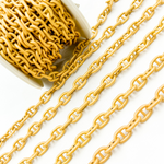 Load image into Gallery viewer, Gold Plated Matt 925 Sterling Silver Gold Plated Marina Chain. V81GPM
