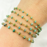 Dyed Emerald Wire Wrap Chain.