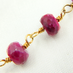 Load image into Gallery viewer, Dyed Ruby Gold Plated Wire Chain. RUB13
